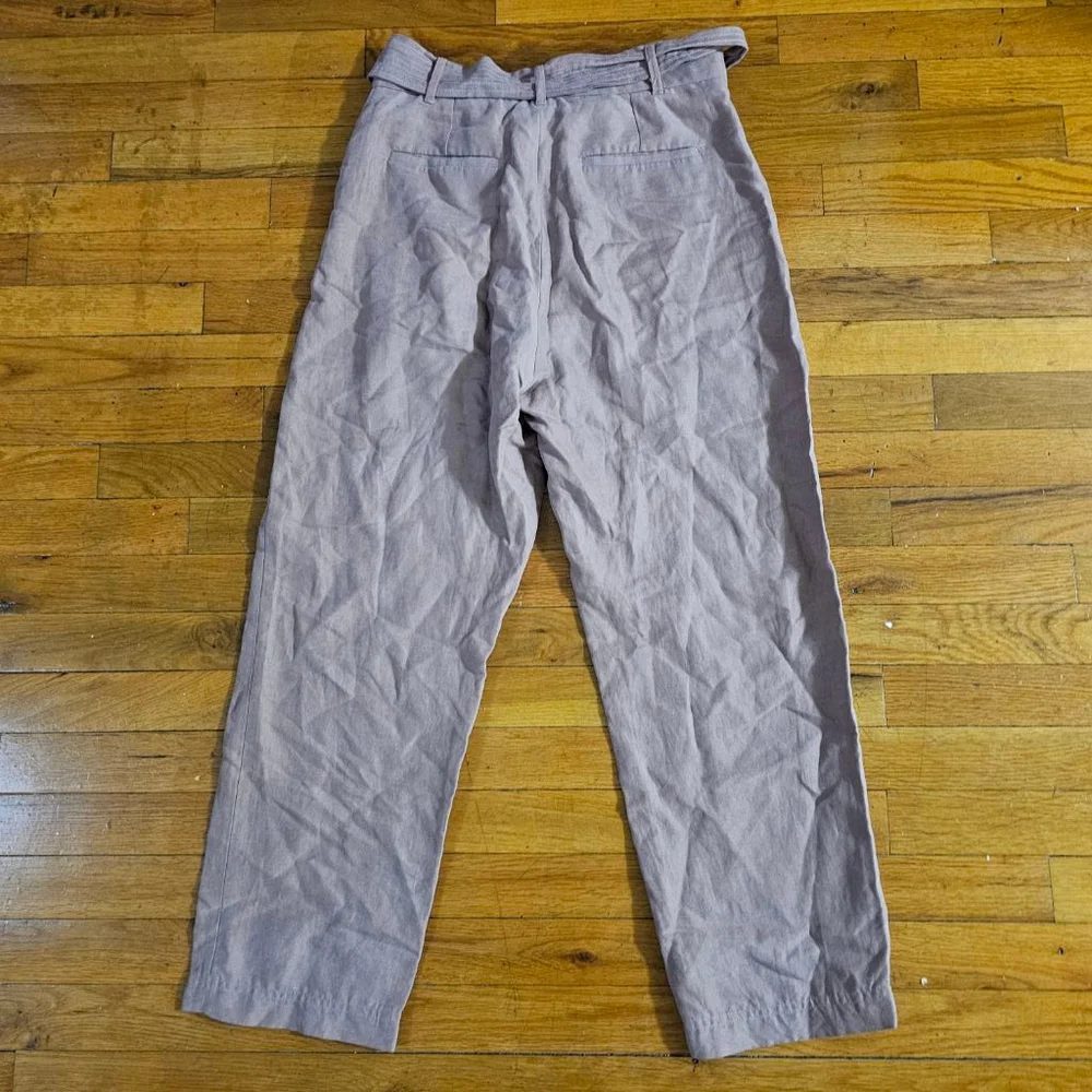 Aritzia Babaton Wide Leg Trouser Linen Blend Women's Size 8